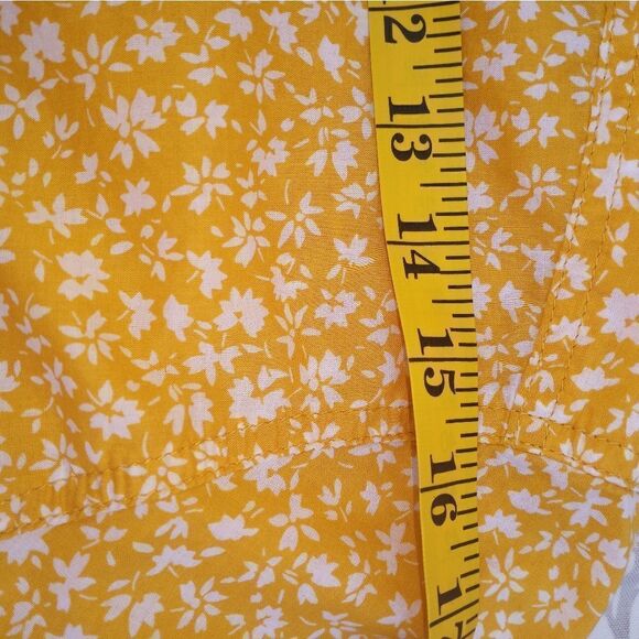St. John'sBayPXXYellowRoll-tab LngslButtonUp 100%CottonFloralPrint Women'sShirt. - Picture 4 of 9